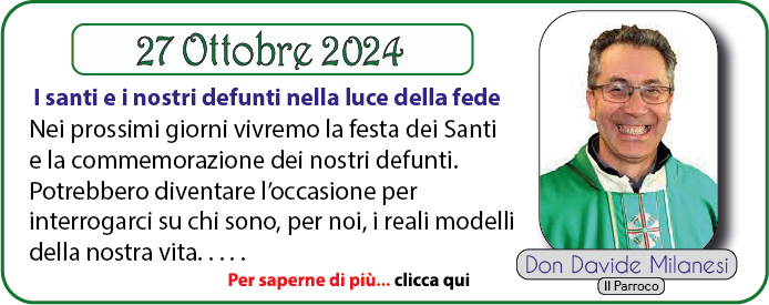 don Davide Milanesi 27 Ottobre 2024